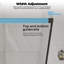 Porte de douche coulissante double sans cadre, verre trempé SGCC - Film antidéflagrant