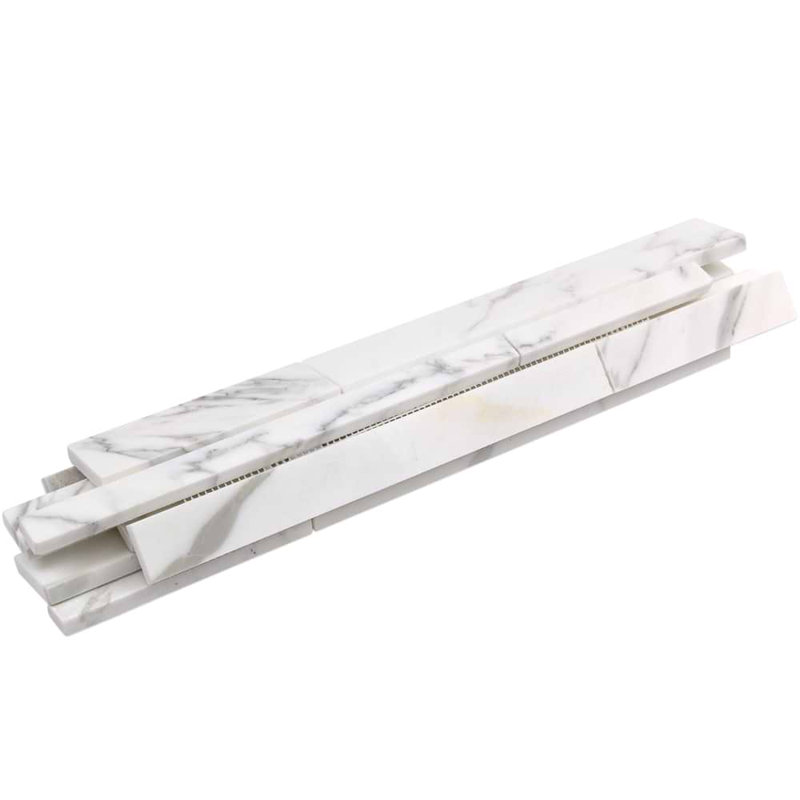 Calacatta 12x18 Polished Tumbled Marble Mosaic Tile