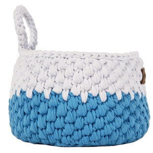 Tissu de rangement et panier en feutre tissé fait main en macramé doux