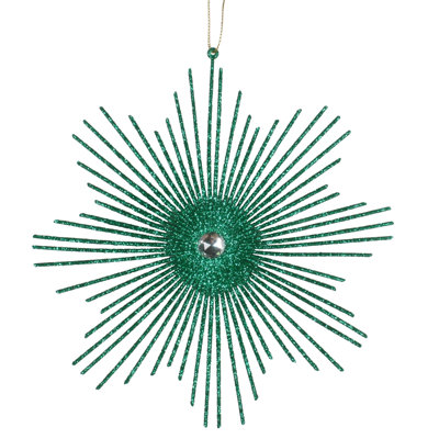 6.5" Glitter Snowflake Burst Ornament