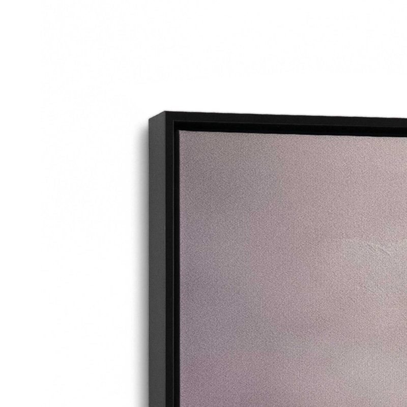 Impression sur toile 48 "x 32" Skyline pastel v1, Cadre flottant noir satiné, H 50 po x l 34 po x P 1,75 po