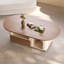 Table basse en fer brun et bois manufacturé brun-109517330