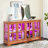 Antique Dark Oak Glass Display Case With Grid Doors, Adjustable Shelves, And - Enabled Led Lights For Home Interior Cabinet Style Base, Remote Controlled Decor-125546763