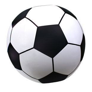 Gofloats Giant Inflatable Soccer Ball - Made From Premium Raft Grade Vinyl, Black & White 2.5'