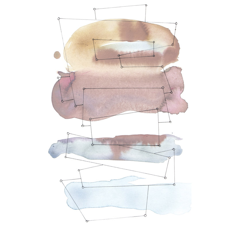 Desert Series V by Rob Delamater - Painting Print, Wrapped Canvas, 30cm H x 20cm W