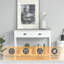 Console avec 2 tiroirs de rangement et tablette ouverte Sharene