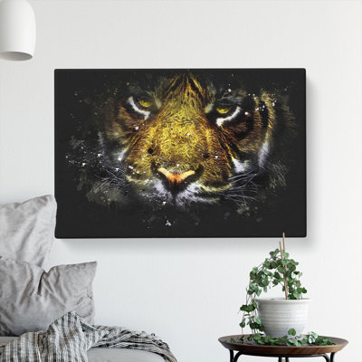 Tiger Vol.2 Paint Splash - Wrapped Canvas