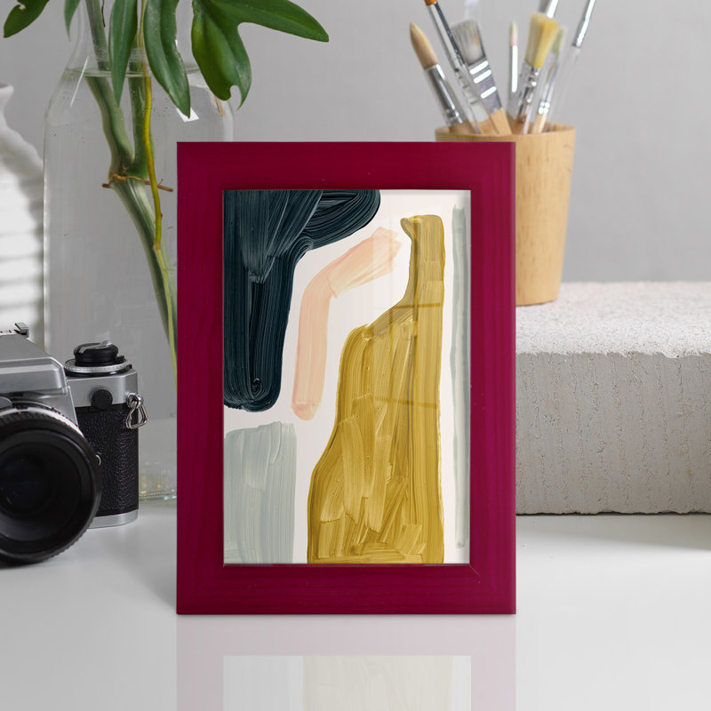«Friedmuth Brushy Shapes I», cadre photo unique, impression, Rouge, H 6 po x l 4 po x P 1 po