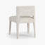 Chaise sans accoudoirs en velours perle avec base en bois Nico-326863735