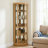 American Classical Lighted Corner Curio Cabinet - Glass Doors, Adjustable Shelves, 150LBS-1540899835