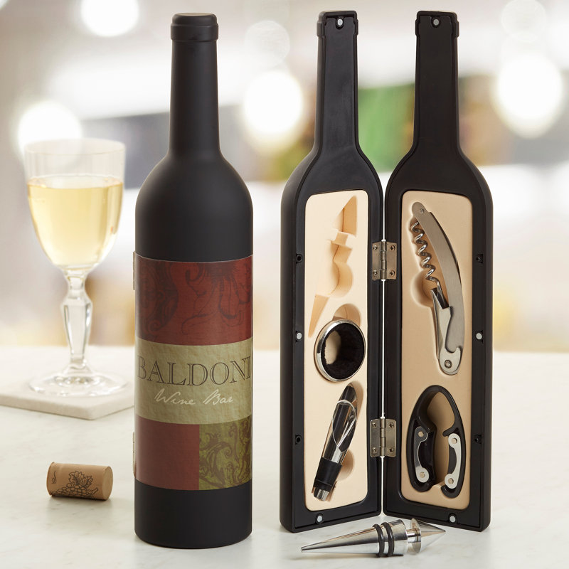 Ensemble d'accessoires pour bouteilles de vin 5 pièces Fleurish, Oui
