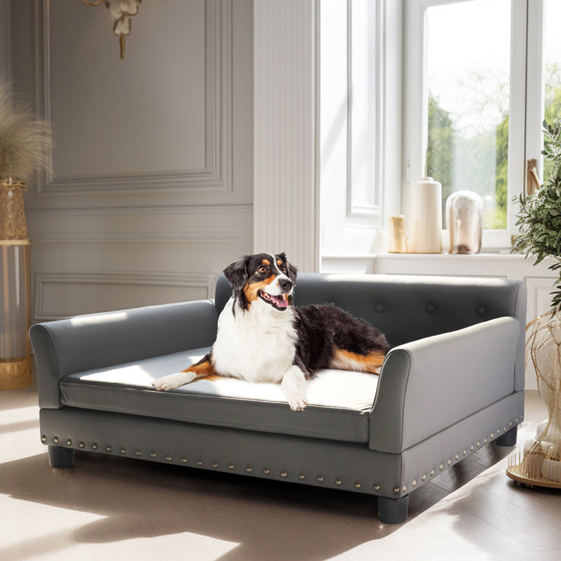Tornillo Leather Pet Bed, Large (15.7" H x 40.2" W" D x 28.3)