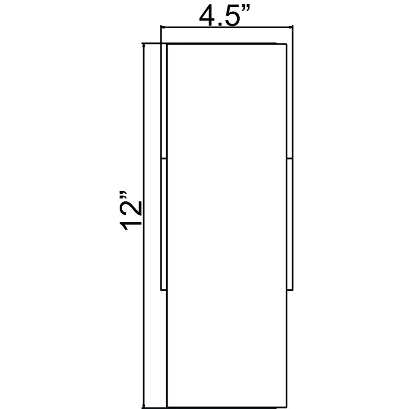 Kirkham Wall Light, Satin, 12" H x 5" W x 6" D
