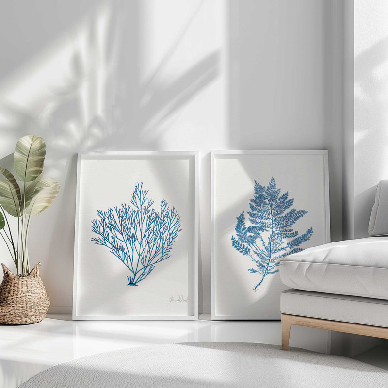 "Blueprints de la nature, ensemble de 2" 2 pièces, Cadre doré poli, H 11,25 po x l 9,25 po