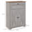 Accent Sideboard Cabinet, Gray. With Double Doors, Drawer & Adjustable Shelf. For Bedroom, Living Room. Tipping. 23.5"W X 11.75"D 34.5"H Gray Barn Door And 23.5" 11.75" 34.5
