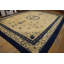 Tapis antique antique chinois à motif floral et médaillon ivoire des années 1900