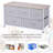 Natanim 40" L 5 Drawer Horizontal Storage Cube Dresser Unit Organizer Shelf Tower with Fabric Bins
