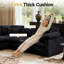 144" Chenille Sectional Corner Sofa 7 Pieces Oversized Comfy Modular Reversible Couch With Upholstered Movable Ottoman-1617735616