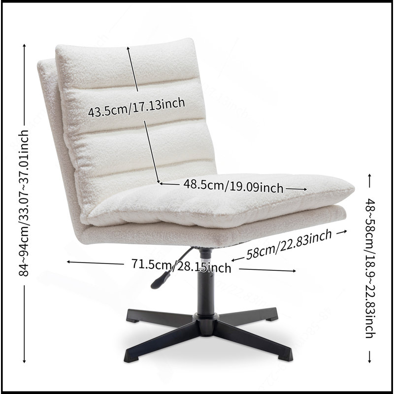 Fauteuil d'appoint pivotant à 360 ° Teddy, Beige