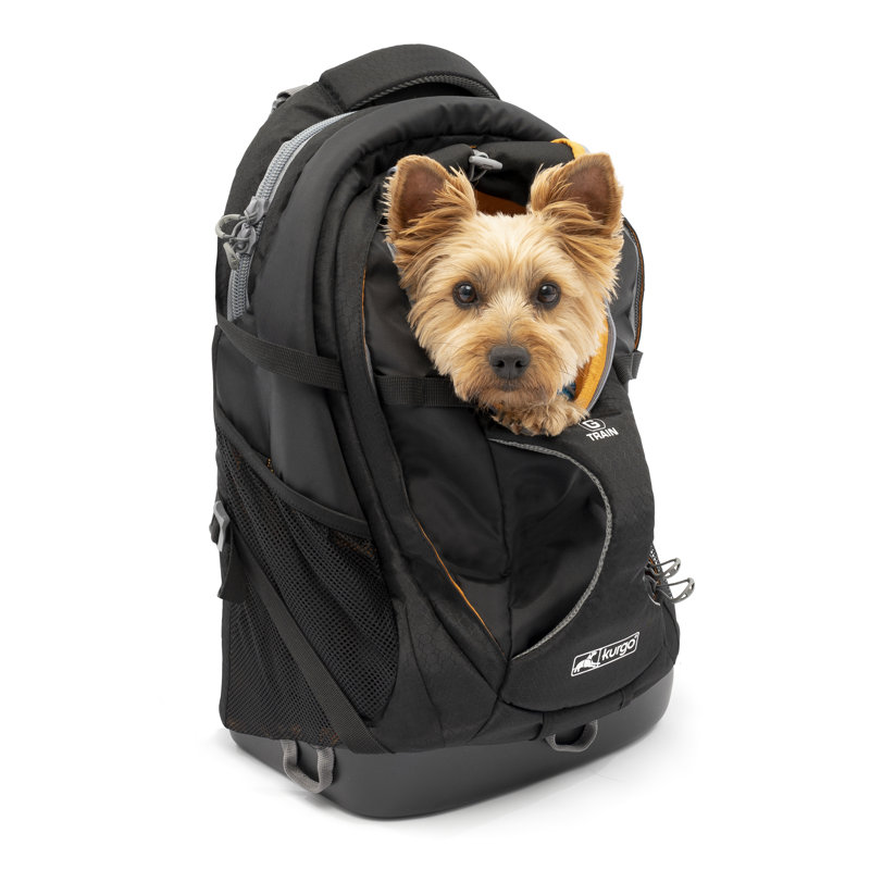 Kurgo G-Train Backpack, Black, Black/Orange