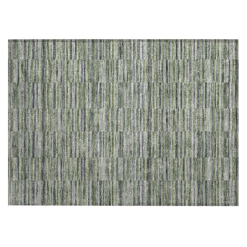 Charlianne Striped Indoor / Outdoor Rug, Rectangle 1'8" x 2'6"