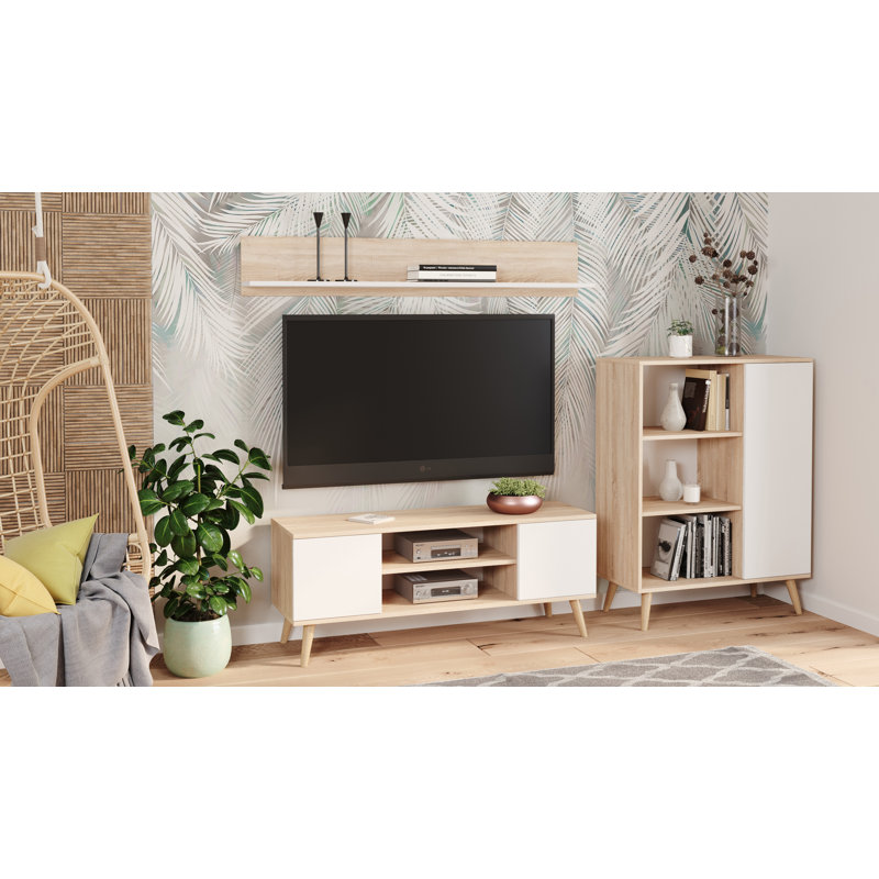 Juan 1 - Door Rectangle Accent Cabinet, Sonoma Oak/White