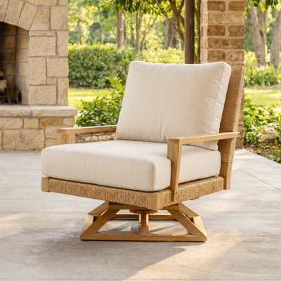 Chaise de patio d'extérieur en teck Monroe