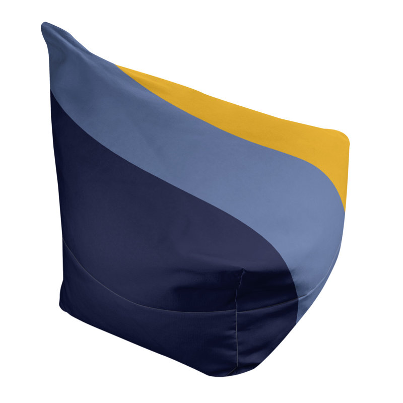 Fauteuil à billes Washington, 31 po x 38 po x 42 po, Bleu marine basketball / bleu basketball / jaune b