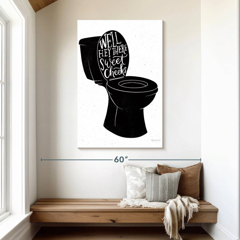 Ketti Bathroom Puns II - noir, H 48 po x l 32 po