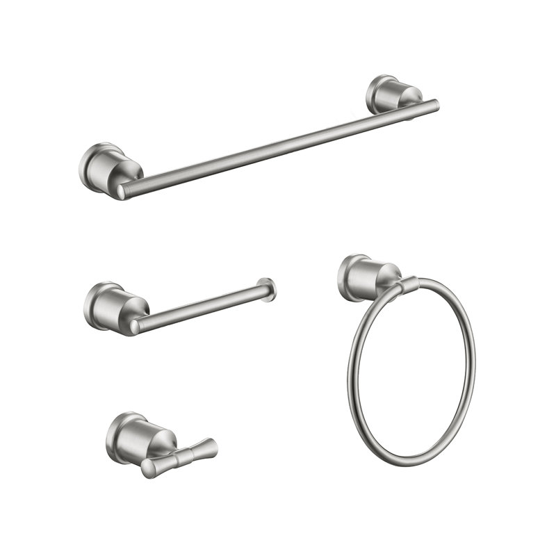 Ensemble de quincaillerie de salle de bain 4 pièces Bath, Nickel brossé