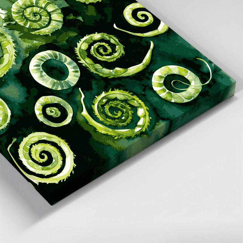 Art mural sur toile vert, H 11 po x l 14 po