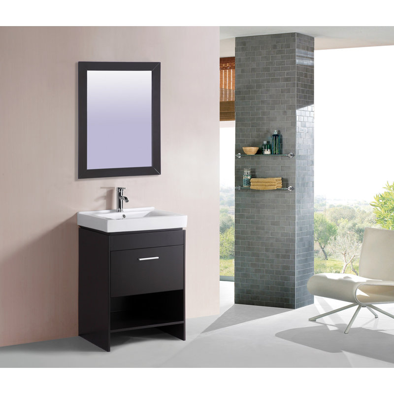 Anja 24'' Single Bathroom Vanity with Ceramic Top