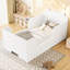 Lit en forme d'ours blanc pour 3 à 6 ans, matériau en bois de pin, liberté de conception au sol, cadre d'assemblage simple par année, pin, profil bas, promouvoir l’indépendance-1864814677-1864814678