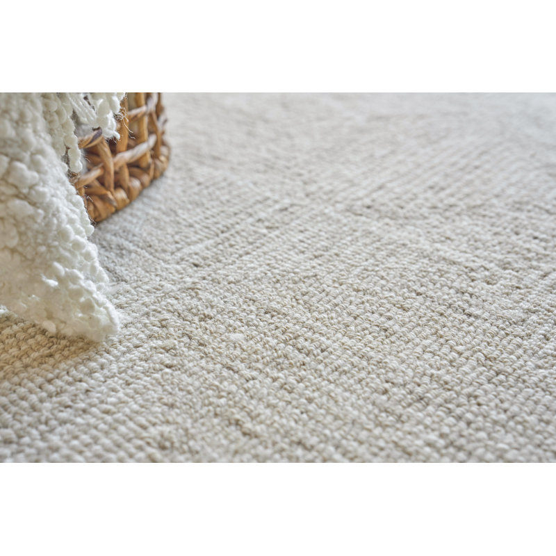 Caprice Geometric Handmade Tufted Area Rug, Rectangle 12' x 15', Dark Beige/Ivory