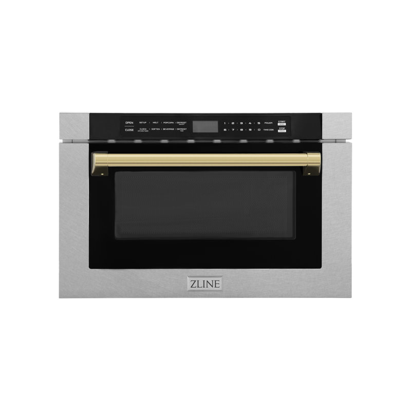 Tiroir à micro-ondes 24 po 1,2 pi³ 1000 watts avec capteur de cuisson, Or
