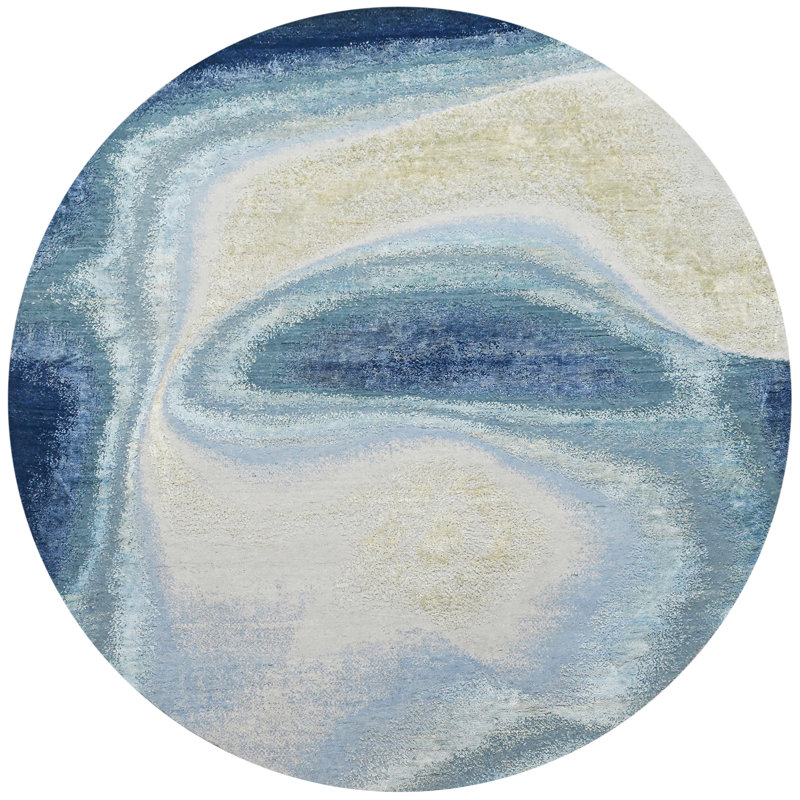 Abstract Area Rug, Round 8'