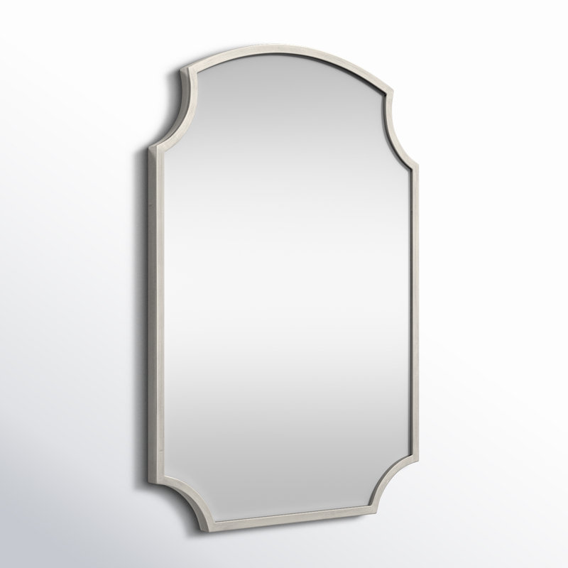 Scalloped Arch Wall Mirror, Silver