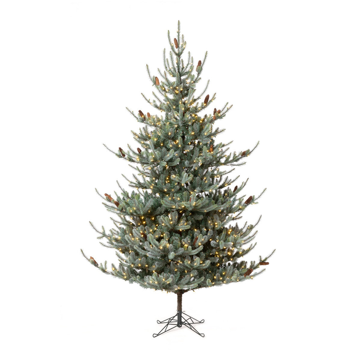 Pre-Lit Blue Spruce Fir Christmas Tree, 9' H