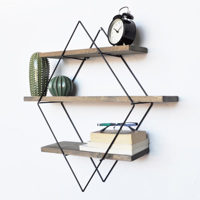 Zille 3 Piece Diamond Floating Shelf