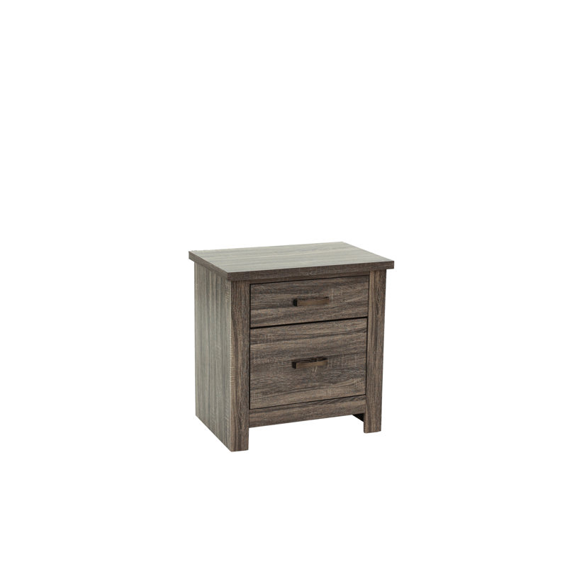 Table de chevet en chêne gris, 24 po x 16 po H 24 po, table de chevet en bois fin, 24 po x 16 po x H 24 po, article produit