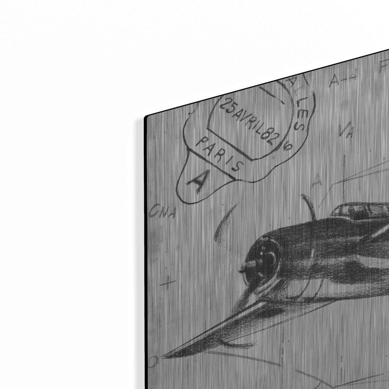 " Inverted Flight Schematic II " Print, 12" H x 16" W