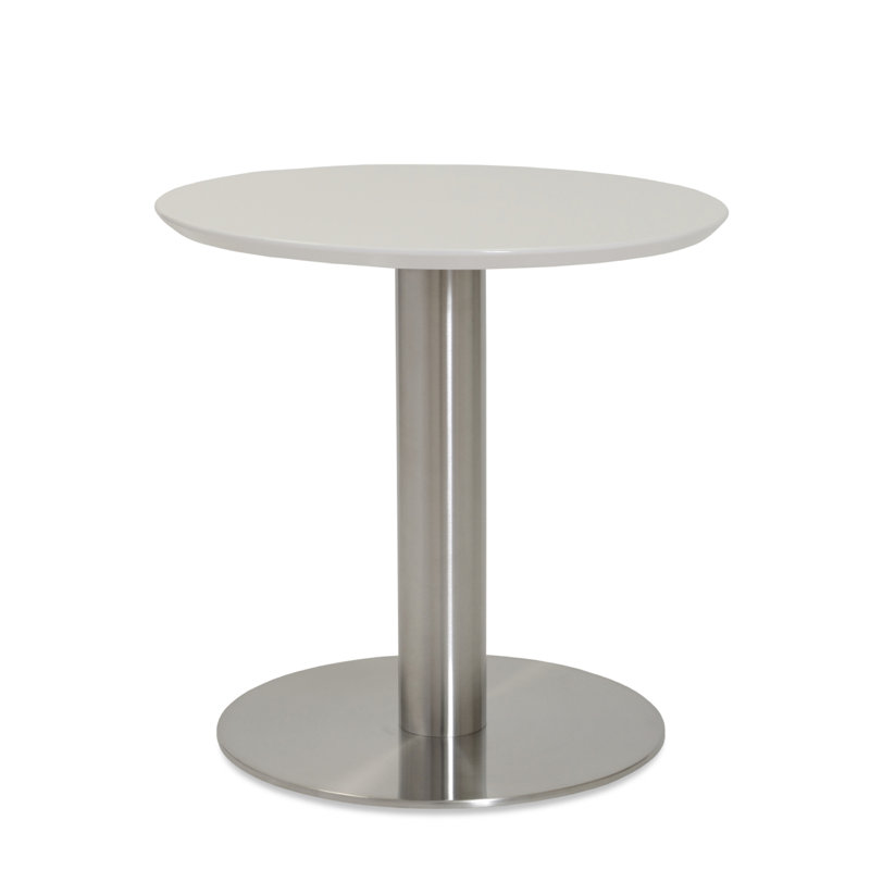 Table de bout à pied Tango, Laque blanche