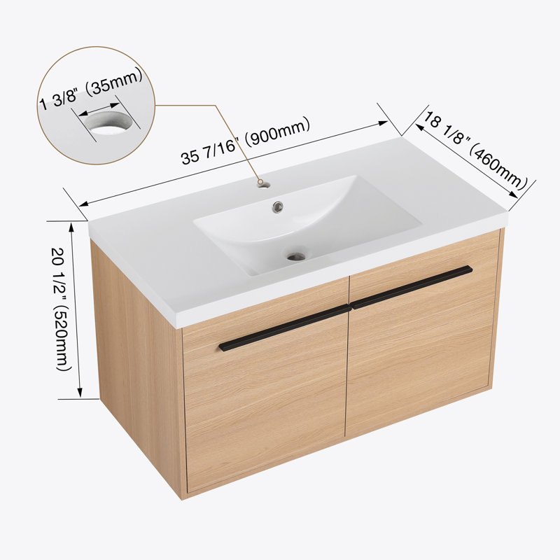 Ensemble de meuble-lavabo en résine LEVISTAR
