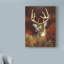 «Deer on Red» par Leo Stans - Impression sur toile-33519259