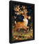 Cadre noir cerf céleste floral art mural fantaisiste Boho-121053198