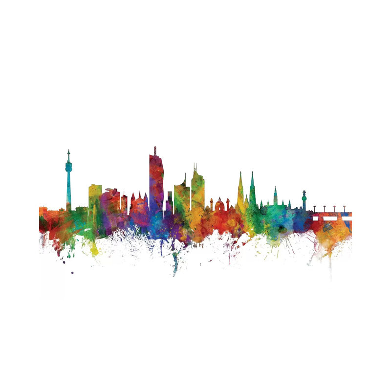 Vienna, Austria Skyline by Michael Tompsett - Wrapped Canvas Gallery-Wrapped Canvas Giclée, 20.32 cm H x 30.48 cm W