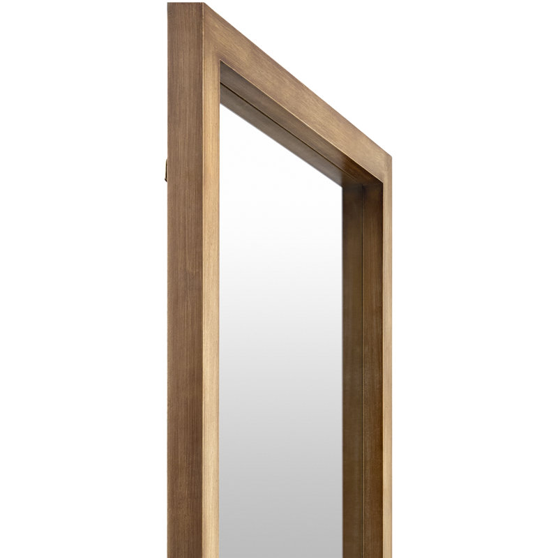 Rectangle Manufactured Wood Accent Mirror, 40" x 30", Antiqued Brown