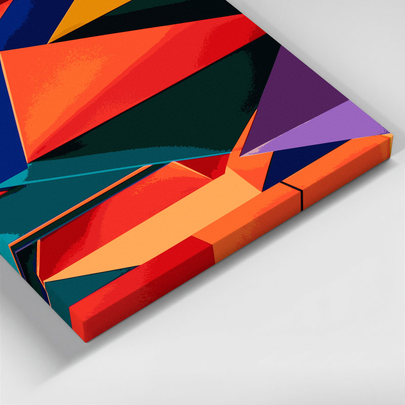 Geometric Abstraction 53 Orange Canvas Wall Art