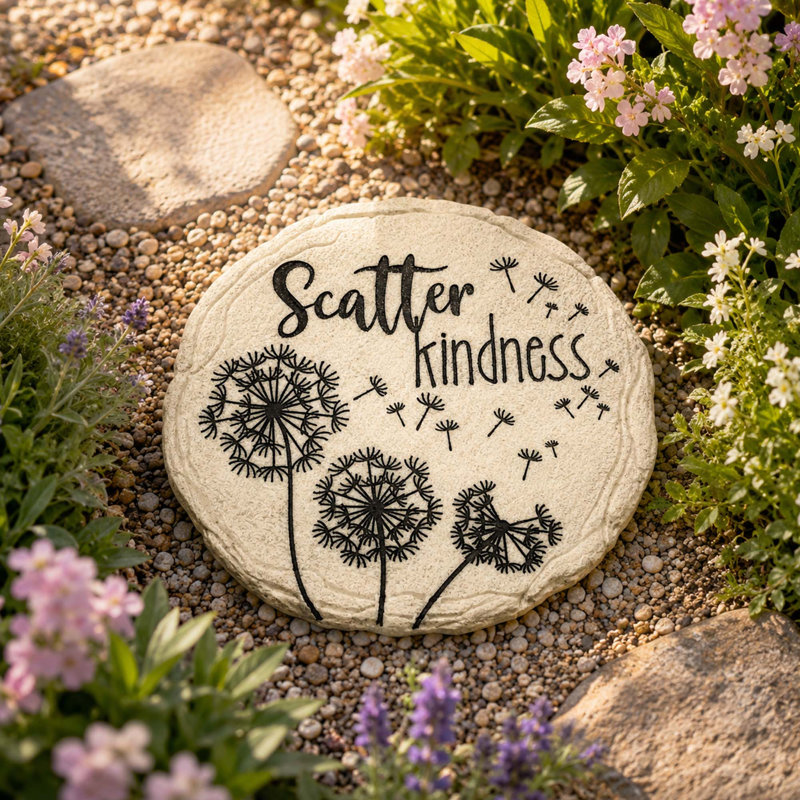 Dalle de jardin décorative et plaque murale « Répandez la gentillesse »
