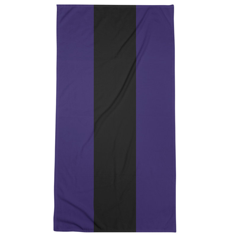 Beach Towel, Blue/Black